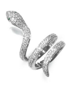 Exclusive | okazały brylantowy pierścionek wąż w złocie 750