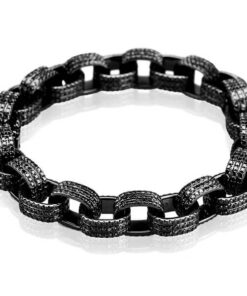 Exclusive | Czarna bransoleta z czarnymi diamentami - DDB0280