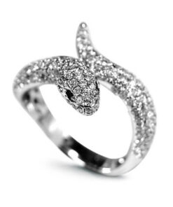 Exclusive | niezwykły brylantowy pierścionek wąż w 18-karatowym złocie