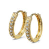 Exclusive | kolczyki kółka 13mm z brylantami w żółtym złocie 750