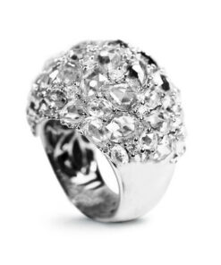 Exclusive | dostojny pierścień z różanymi diamentami w 18-karatowym złocie