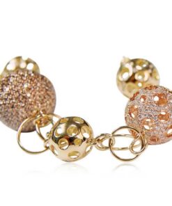 Exclusive | bransoleta z brylantami białymi i szampańskimi