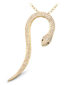 Exclusive | brylantowy wisiorek wąż w 18-karatowym złocie