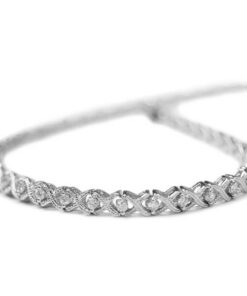 Exclusive | bransoleta z brylantami białe złoto 750 - DDB0327