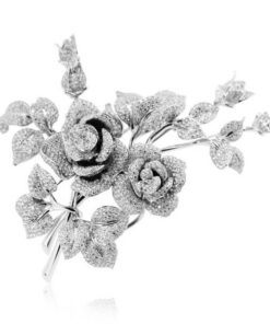 Exclusive | niezwykła broszka z 1579 brylantami z białego złota 18k