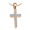 wisiorek krzyżyk złoto z brylantami i serduszkami