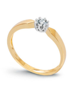 Exclusive | pierścionek zaręczynowy z brylantem 0,15ct w złocie 750