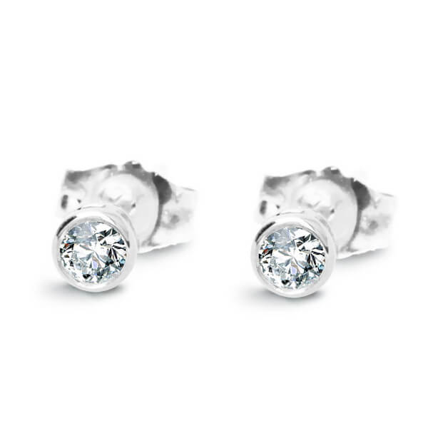Kolczyki okrągłe brylantowe 0,10ct - KBD2556