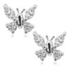 Srebrne kolczyki motylki z cyrkonią - KDC2924