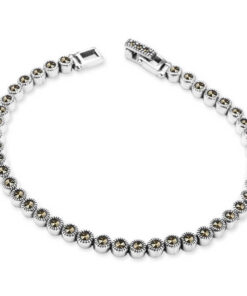 Srebrna bransoletka z markazytami - BDM3236