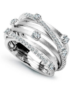 Exclusive | przepiękny pierścionek z białego złota 750 z brylantami