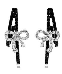 Exclusive | kolczyki z kokardką z czarnego złota