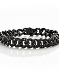 Exclusive | Czarne złoto czarne brylanty łańcuch na rękę - DDB0221