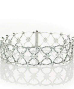 Exclusive | Ażurowa przepiękna bransoletka z brylantami - DDB0661