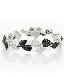 Exclusive | bransoleta z czarnymi i białymi diamentami - DDB0756