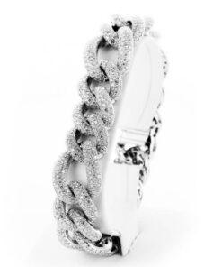 Exclusive | cudowna bransoleta wysadzana brylantami w białym 18-karatowym złocie