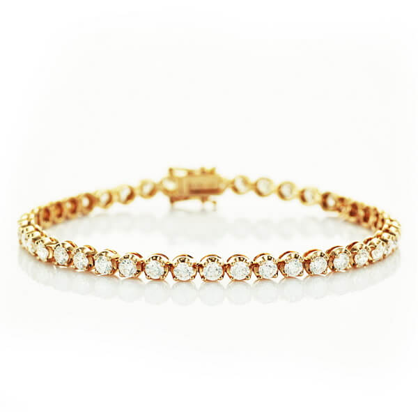 Exclusive | złota bransoletka tenisowa z brylantami - DDB0316