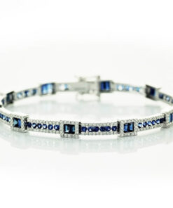 Exclusive | Piękna szafirowo diamentowa bransoletka - DSB0420