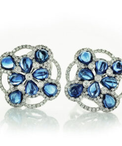 Exclusive | niezwykłe kolczyki z białego złota z kyanitami