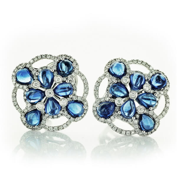 Exclusive | niezwykłe kolczyki z białego złota z kyanitami