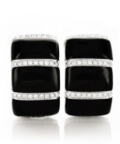 Exclusive | solidne, piękne kolczyki białe, czarne lub turkusowe z brylantami