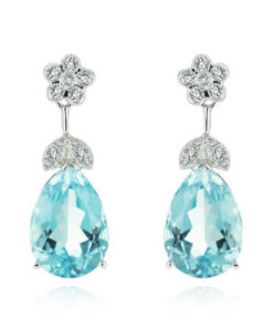 Excslusive | Przepiękne wiszące topazy z brylantami