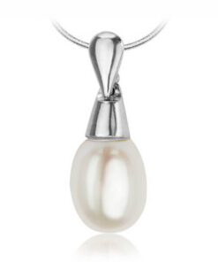 Perła ze srebrem - wisiorek próba 925