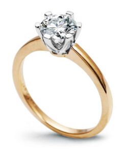 Exclusive | klasyczny zaręczynowy w 18K złocie z 1ct brylantem