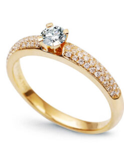 Exclusive | piękny zaręczynowy z brylantami w 18-karatowym złocie