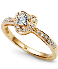 Exclusive | pierścionek zaręczynowy z brylantami w kształcie serca, złoto 750