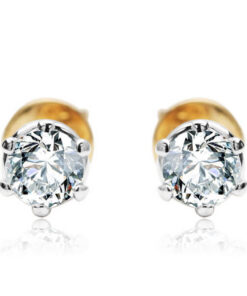 Exclusive | Kolczyki z brylantami 0,50ct z białego i żółtego złota 750
