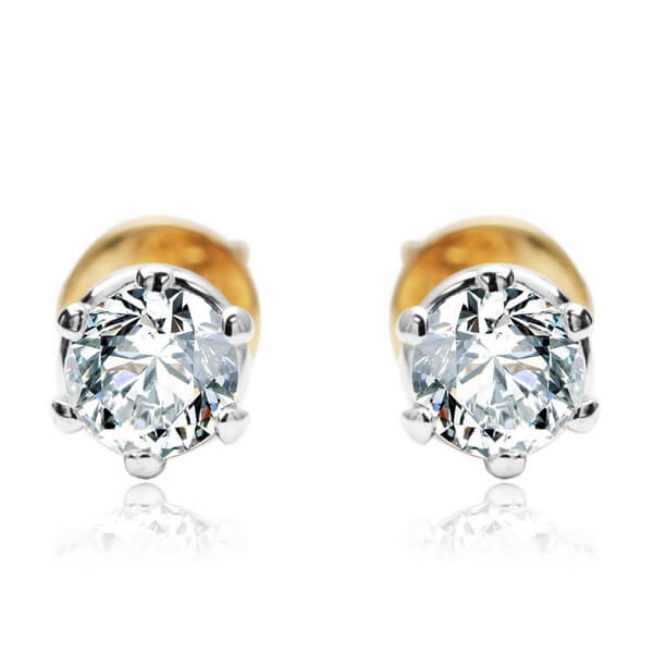 Exclusive | Kolczyki z brylantami 0,50ct z białego i żółtego złota 750
