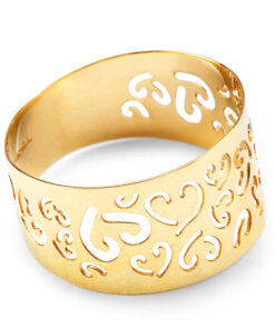 Piękny ażurowy złoty pierścionek próby 0,333