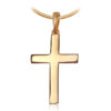 Złoty elegancki gładki krzyżyk 585