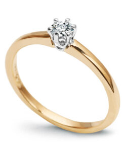 Staviori | Piękny klasyczny zaręczynowy pierścionek z brylantem 0,15ct G/Si1