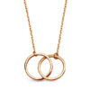 Złoty naszyjnik dwa połączone kółka 333