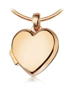 Złote otwierane puzderko - wisiorek 333 serduszko