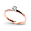 Exclusive | pierścionek zaręczynowy różowe złoto z brylantem 0,20ct