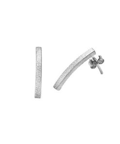 srebrne kolczyki pałeczki szczotkowane