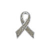 Broszka srebrna wstążka z markazytami – symbol solidarności z kobietami