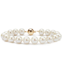 Bransoletka złota z perłami 10-11mm - BZN4445