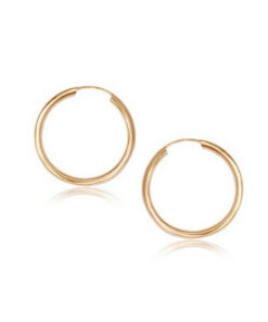 Złote kolczyki koła 15mm 333