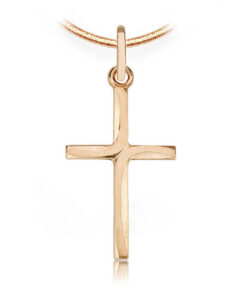 Złoty elegancki krzyżyk 585 28mm