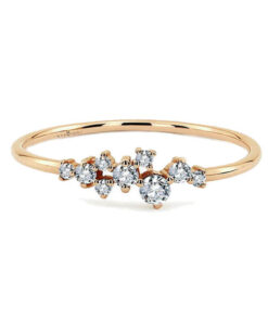 Exclusive | Pierścionek zaręczynowy z diamentami żółte złoto 585