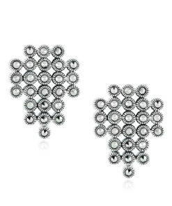 Srebrne dostojne kolczyki z markazytami - KDM5526