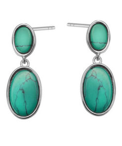 Srebrne kolczyki z turkusem - KDK5673