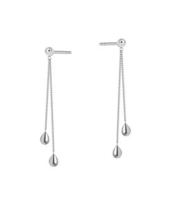 Srebrne długie kolczyki wiszące - KDK5796