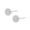 Srebrne kolczyki okrągłe z cyrkoniami - KDK5870