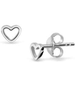 Srebrne małe kolczyki serca | srebrne