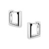 Srebrne kolczyki kwadratowe | rodowane srebrne